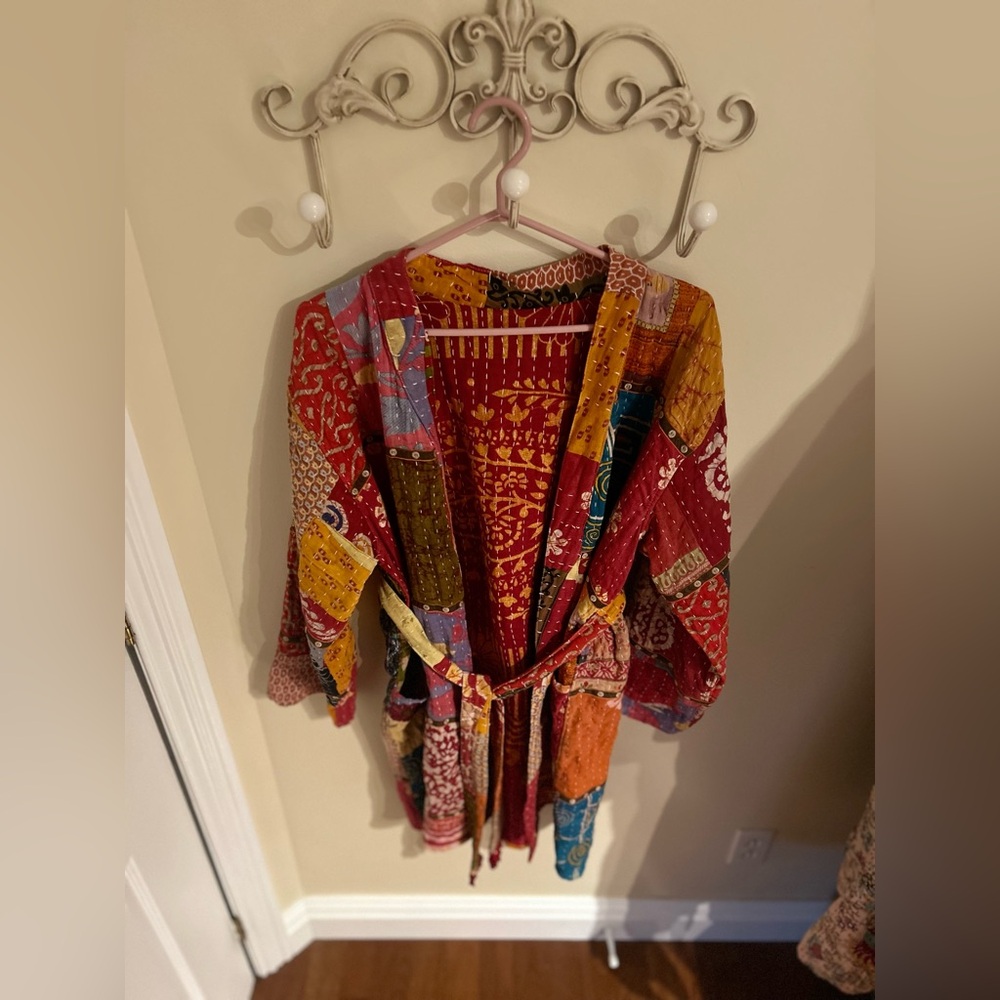 Colorful Patchwork Kimono Kantha